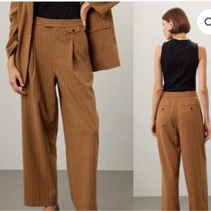 Madewell fallen timber Rosedale Sz 10 high-rise straight Pinstripe Wms Pants NWT